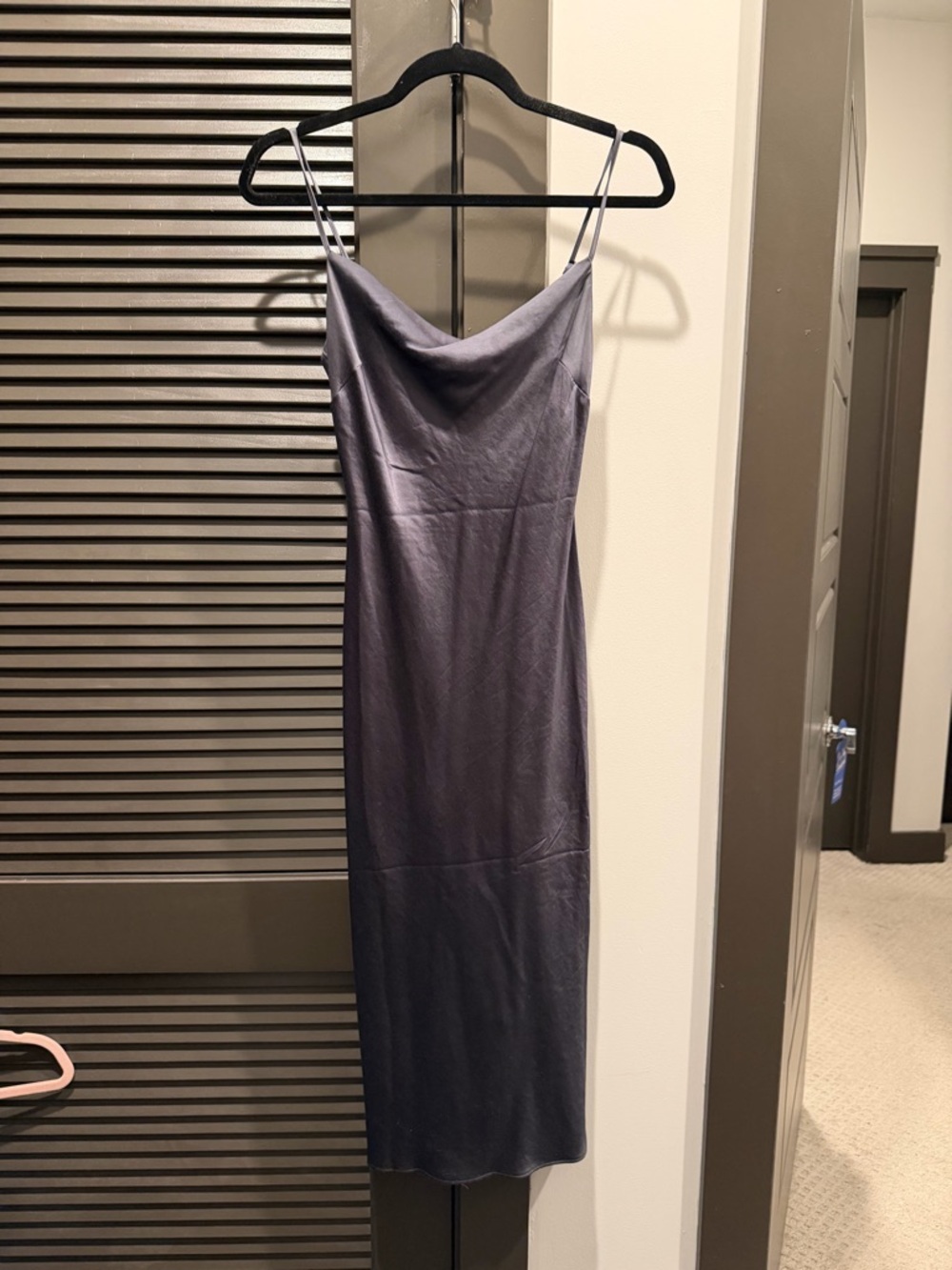 Express Satin Cowl Neck Dress